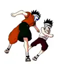 naruto using gon(hunter x hunter) clothing  tattoo design idea