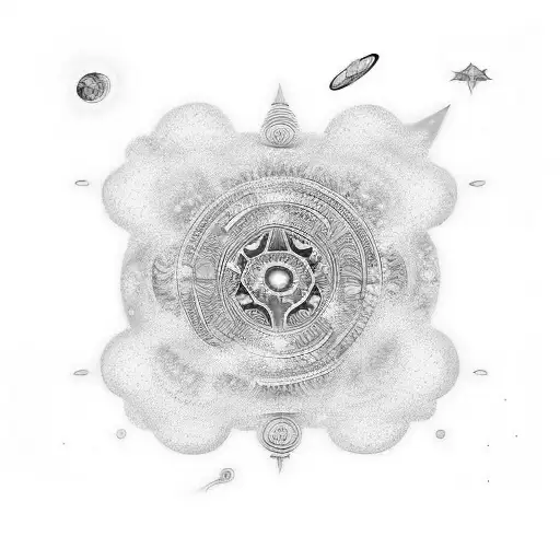 universe, astral trip, mushrooms, lsd, taurus, no ego tattoo design idea