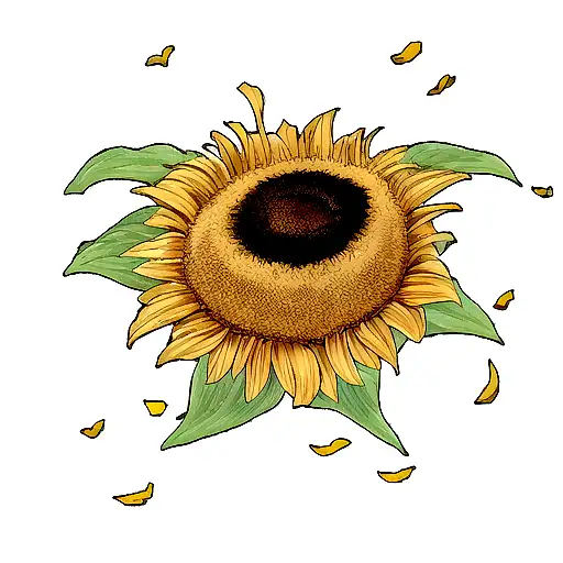 Sunflower tattoo by Laila Yanez | Photo 25557