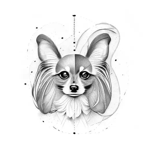 papillon avec lettre n tattoo design idea