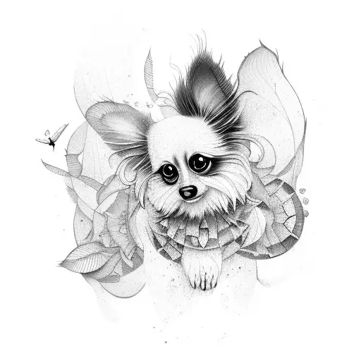papillon tattoo design idea