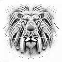 dreadlocks lion tattoo design idea