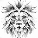 dreadlocks lion tattoo design idea