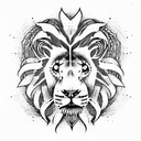 dreadlocks lion tattoo design idea