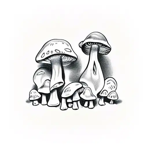 mushroom lsd tattoo design idea