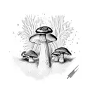 mushroom lsd tattoo design idea