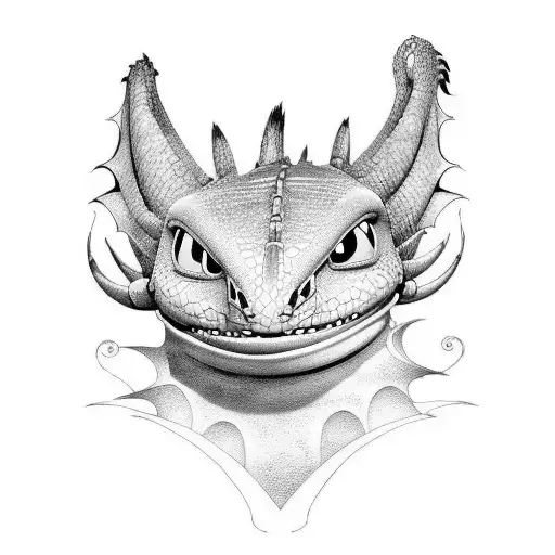 how to train your dragon tattoo design idea