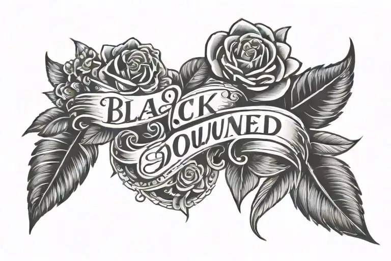 add text: 'black owned' tattoo design idea