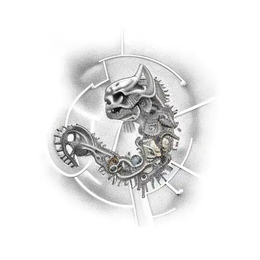 bio mechanic arm  tattoo design idea