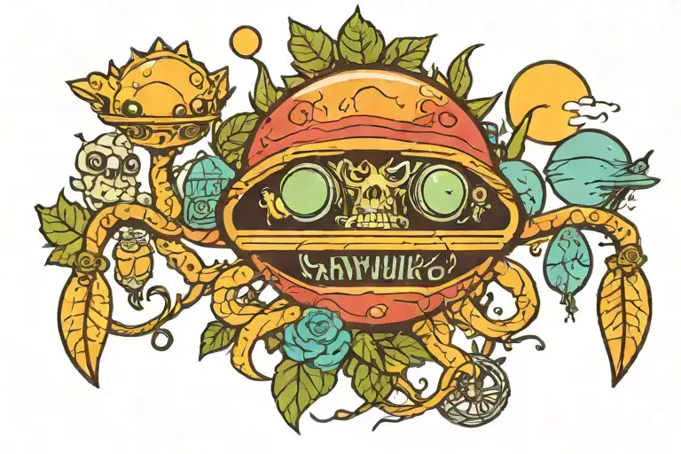 nature,  aliens, nerd tattoo design idea