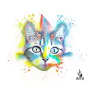 cat paw prints tattoo design idea