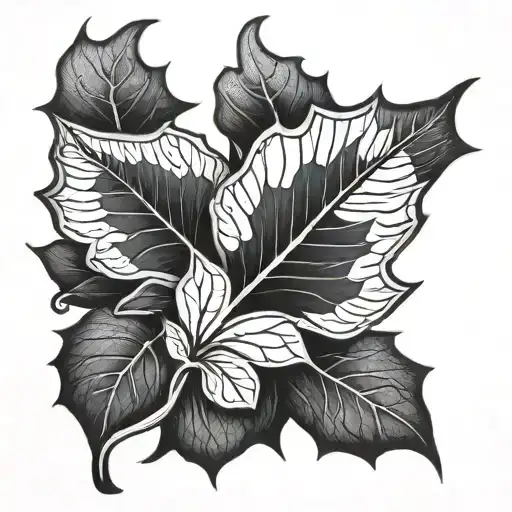 black clover leaf tattoo design idea