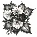 black clover leaf tattoo design idea