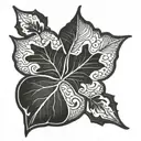 black clover leaf tattoo design idea