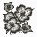 black clover leaf tattoo design idea