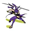 ninja rabbit sword tattoo design idea