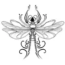 Dragonfly tattoo design idea