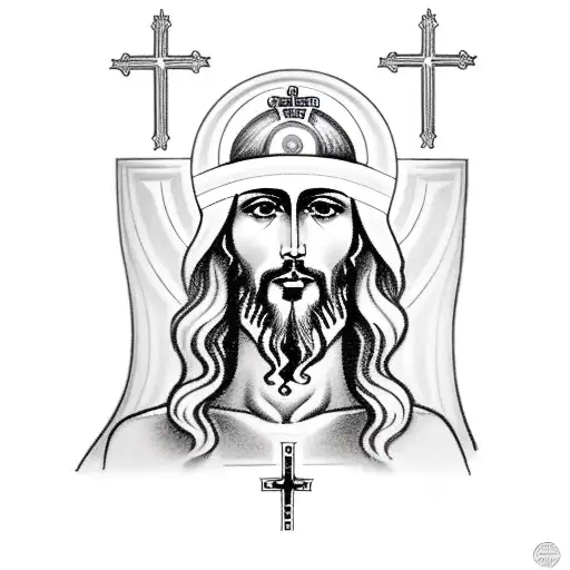 Orthodox View of Jesus Christ tattoo design idea
