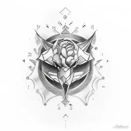 Design an exquisite and sophisticated full sleeve tattoo for the left arm, seamlessly incorporating the following symbol tattoo design idea