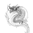 Lightning Bolt dragon tattoo design idea