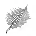 fern crystals  tattoo design idea