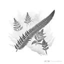 fern crystals  tattoo design idea