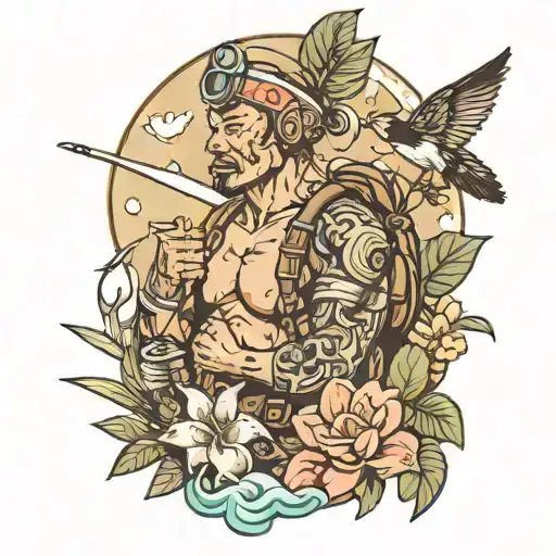 Filipino, ocean, hiking, surgeon tattoo design idea