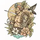 Filipino, ocean, hiking, surgeon tattoo design idea