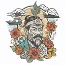 Filipino, ocean, hiking, surgeon tattoo design idea