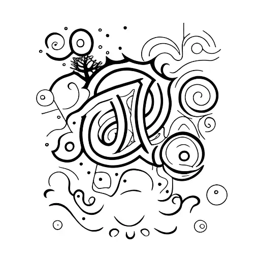 the number 27 surrounded by the four seasons tattoo design idea