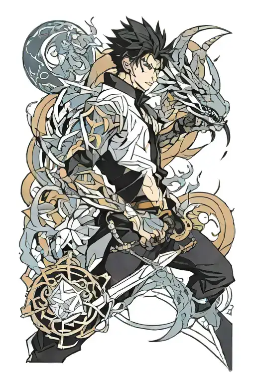 solo leveling anime tattoo design idea