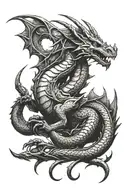 Skyrim dragon tattoo design idea