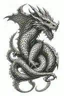 Skyrim dragon tattoo design idea