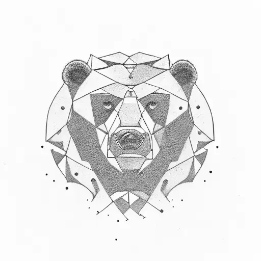 traditional style bear tattoo design idea