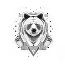 traditional style bear tattoo design idea