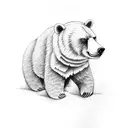 traditional style bear tattoo design idea