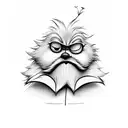 The Lorax, unless, tree ring with baby truffula tree seedling tattoo design idea