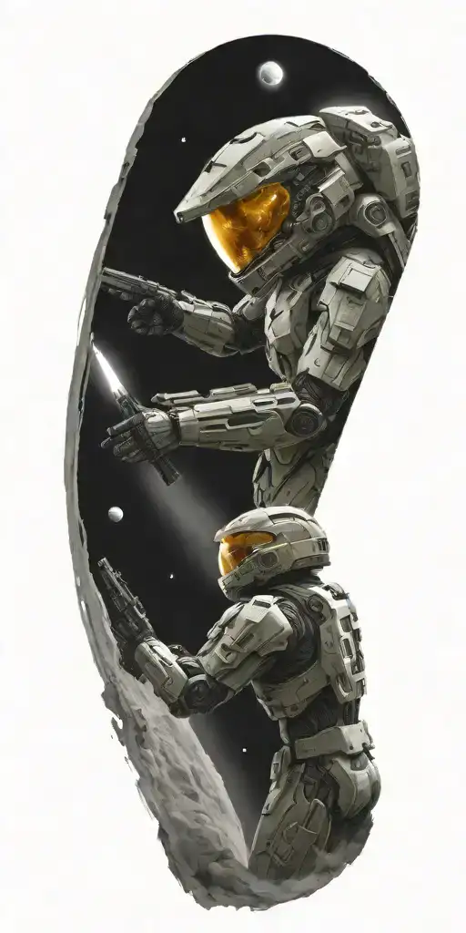 Halo planet tattoo design idea