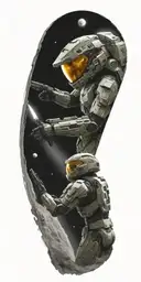 Halo planet tattoo design idea