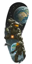 Halo planet tattoo design idea