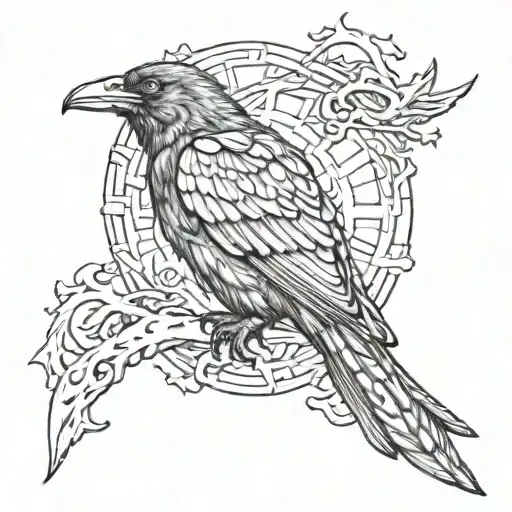 forearm band with the raven of blackbird-alterbridge tattoo design idea