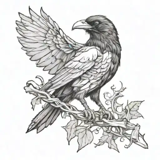 Armband with the raven of blackbird-alterbridge tattoo design idea