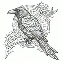 forearm band with the raven of blackbird-alterbridge tattoo design idea