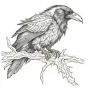 forearm band with the raven of blackbird-alterbridge tattoo design idea