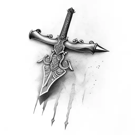 Sketch Sword Tattoo Idea - BlackInk AI