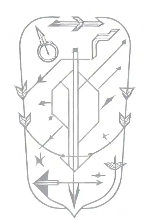 ♏️ and arrow  tattoo design idea