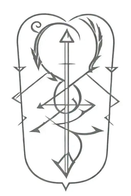 Scorpio m and arrow  tattoo design idea