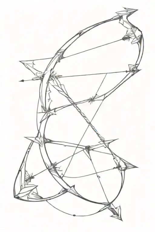 Bow and arrow  tattoo design idea