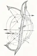 Bow and arrow  tattoo design idea