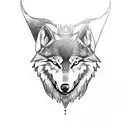  Viking with a wolf head tattoo design idea